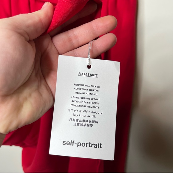 Self-Portrait Red Midi Dress - Picture 10 of 11